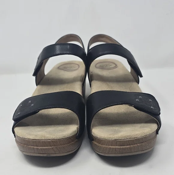 Dansko women eu 39 us 9 sonnet sandals shoes black leather strappy summer gorpco - Picture 6 of 11